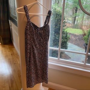 Black flowered Aqua dress